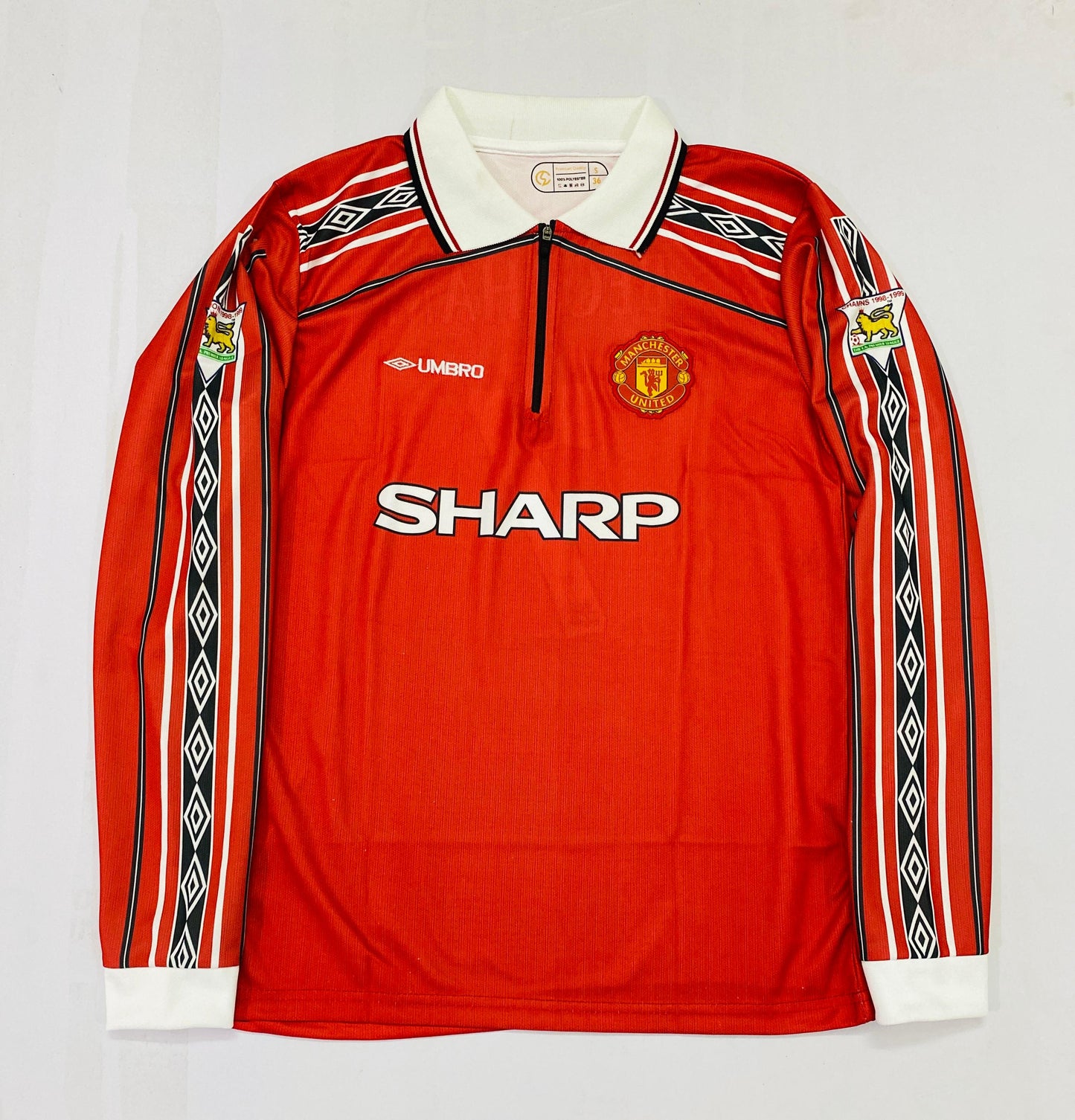 BECKHAM MAN UNITED HOME JERSEY FULL SELVES COLLAR