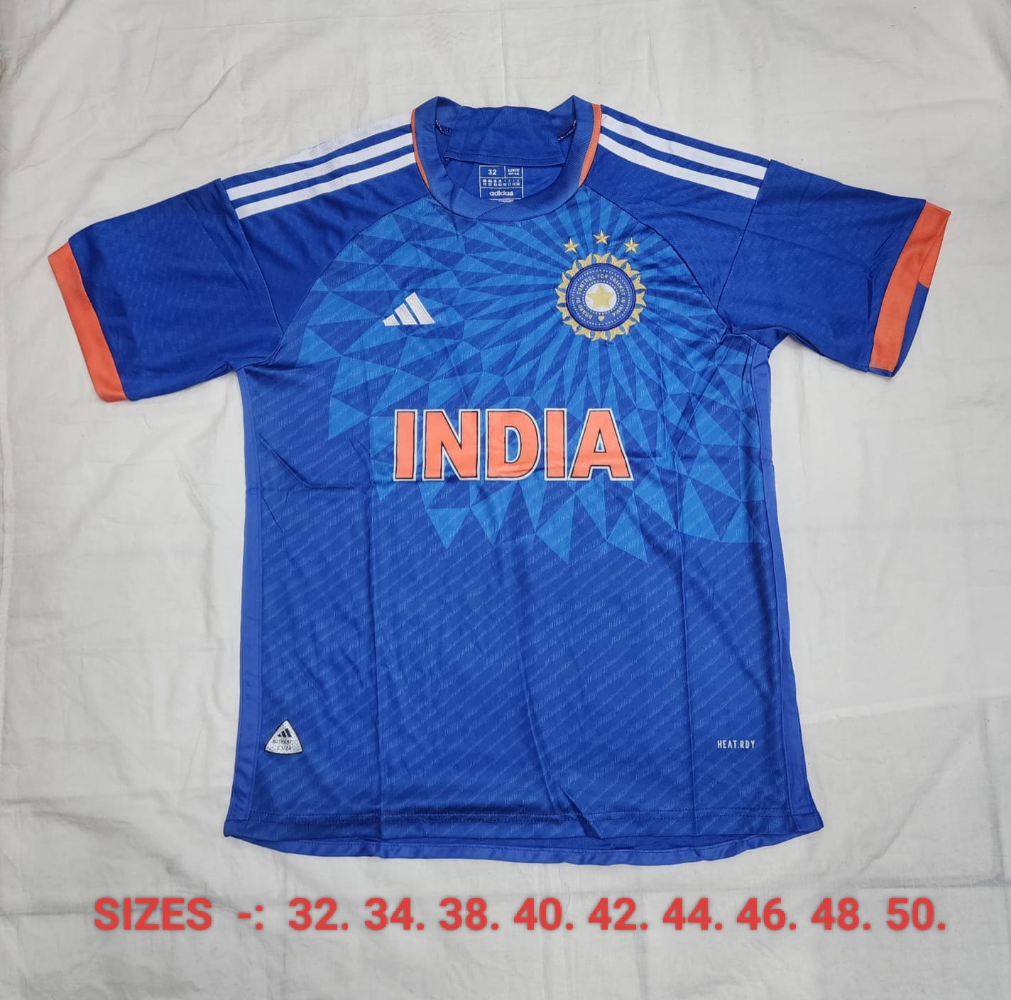 INDIA CRICKET TEAM JERSEY – WORLD CUP EDITION