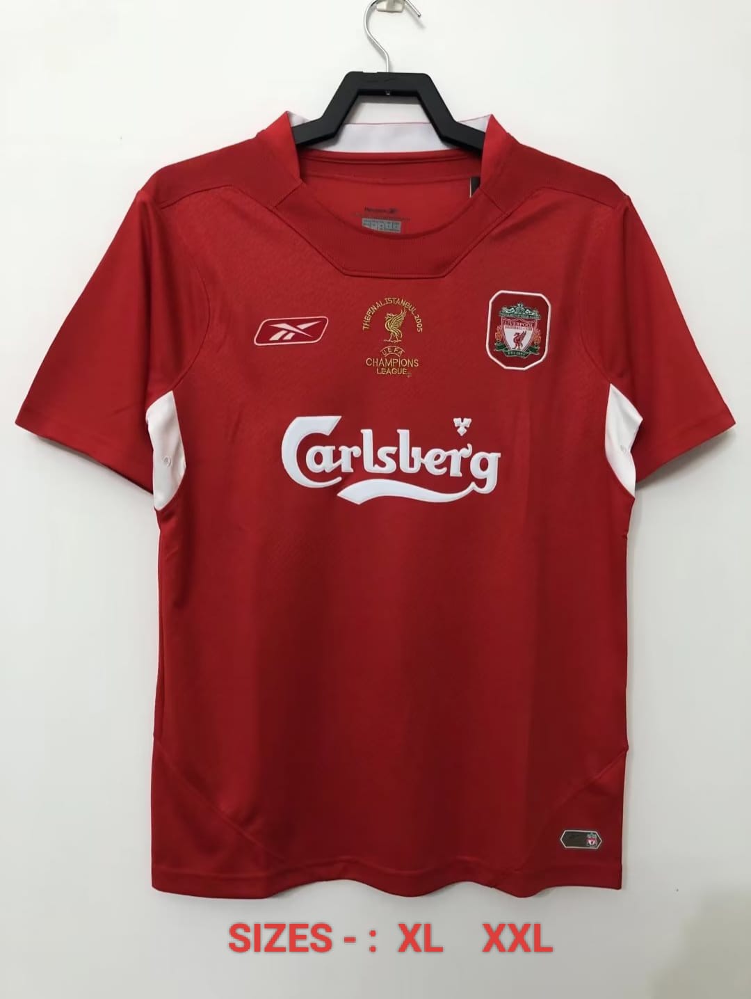 LIVERPOOL 2005 CHAMPIONS LEAGUE FINAL RETRO KIT