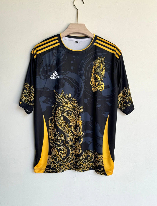 REAL MADRID BLACK/GOLD DRAGON KIT RONALDO FIVESLEEVE