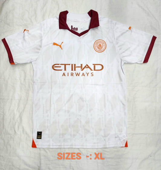 MANCHESTER CITY 23-24 AWAY KIT – WHITE &amp; MAROON EDITION