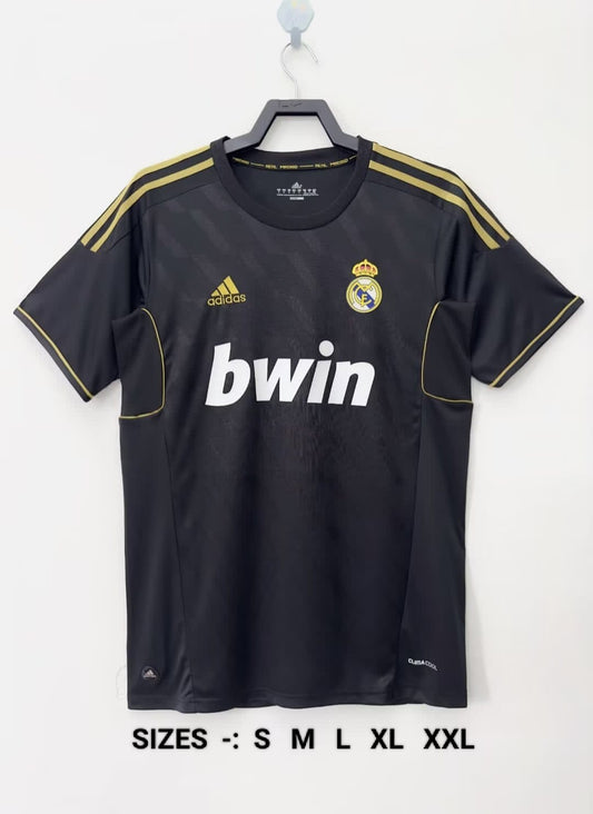 REAL MADRID BLACK RETRO JERSEY (BWIN SPONSOR)